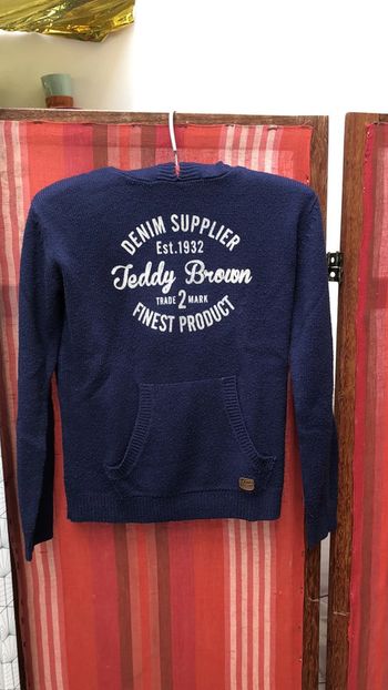 Pull fin à capuche garçon 12 ans