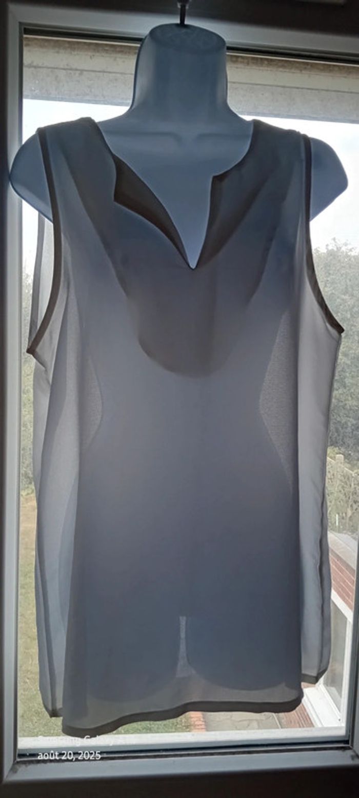 Blouse longue sans manches col V en voile femme S only & u - photo numéro 18