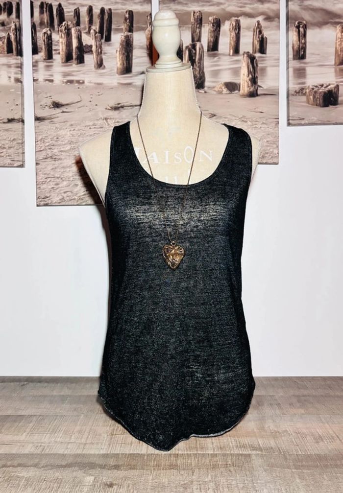 💕 long débardeur noir taille unique #cloothes