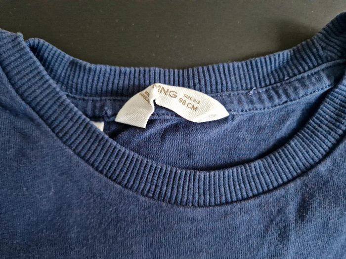 Tee-shirt manches courtes garçon mango bleu marine Summer vibes 98 cm - photo numéro 3
