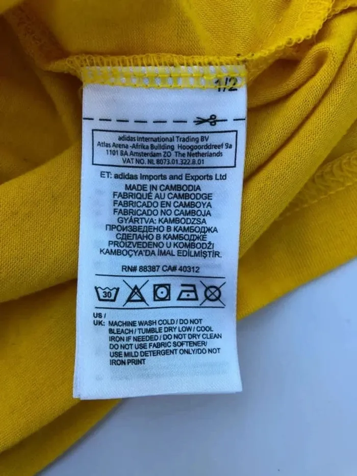 T-shirt Climalite Adidas yellow Mens size Small - photo numéro 7