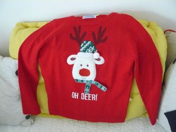 Pull La Fabrique des Garçons taille 10 ans rouge