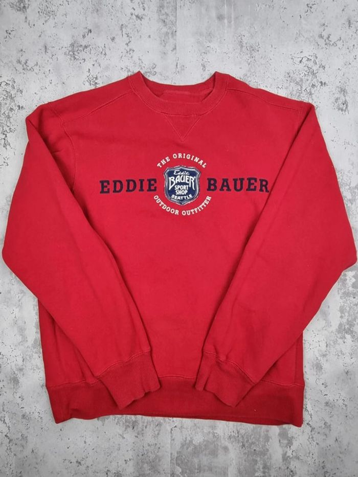 Sweat col rond Eddie Bauer rouge – Taille M Homme - photo numéro 3