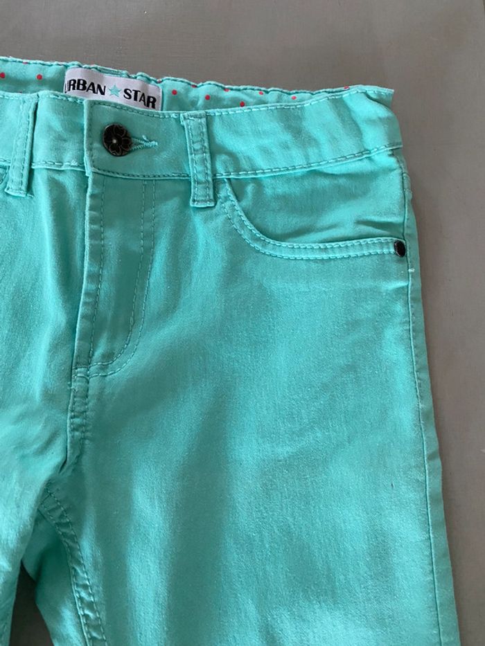 Jeans Urban Star vert turquoise taille 12 ans neuf sans étiquette - photo numéro 3