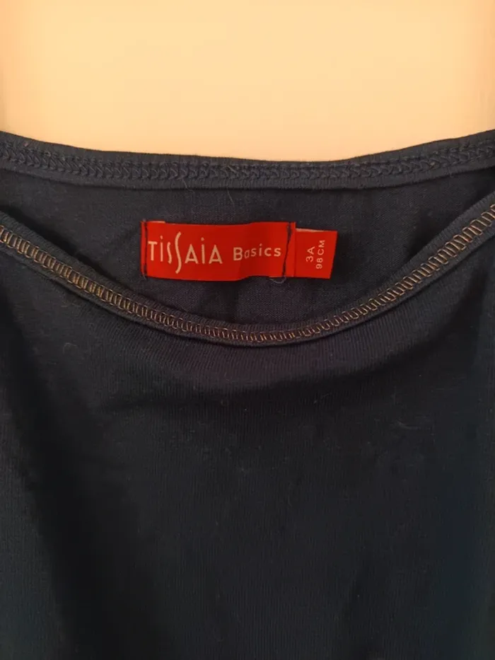 Combishort à nœud bleu marine fille 3 ans Tissaia - photo numéro 3