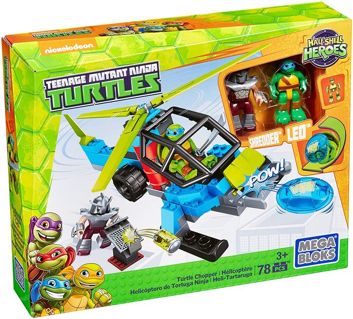 TORTUES NINJA HELICOPTERE SHREDDER ET LEO jeu construction DMX11
