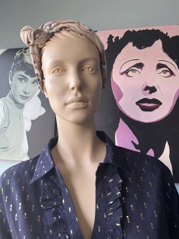 Chemise marque kookai pourpre purple doré taille 44 neuve etiquette neuf cadeau