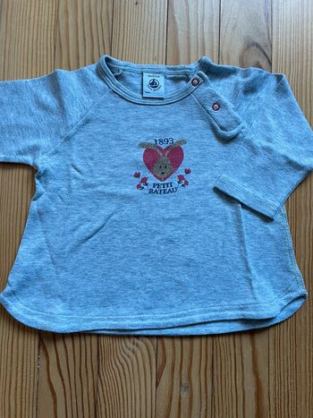 T-shirt PB 6M ML lapin cœur
