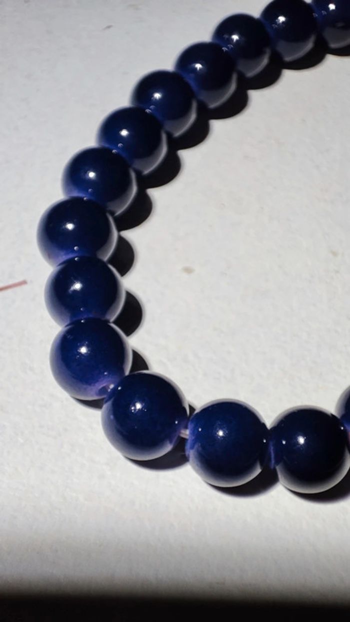 Bracelet pierres bleu roy - photo numéro 5