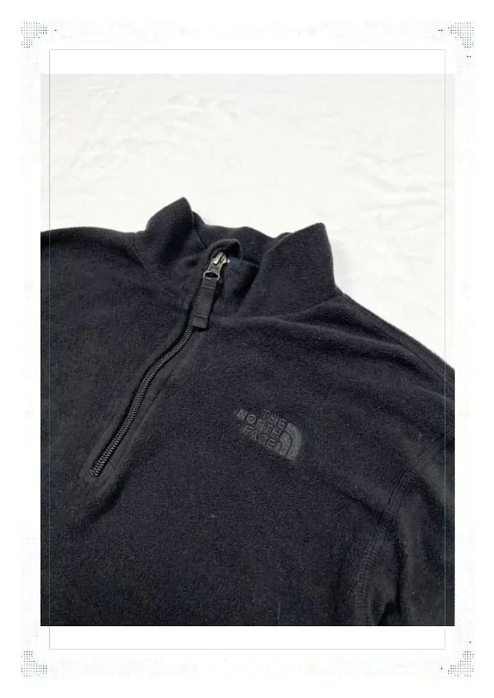 The North Face polaire demi zip noir enfant garçon 14 ans polyester - photo numéro 4