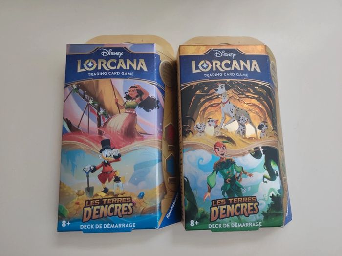 Disney Lorcana Lot 2 decks de démarrage Chapitre 3 - Vaiana et Picsou + Pongo et Peter Pan