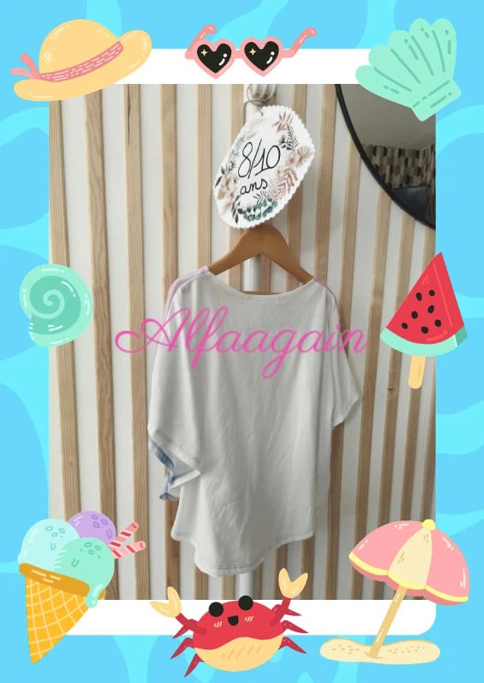 T-shirt poncho chevaux h&M 8/10ans - photo numéro 9