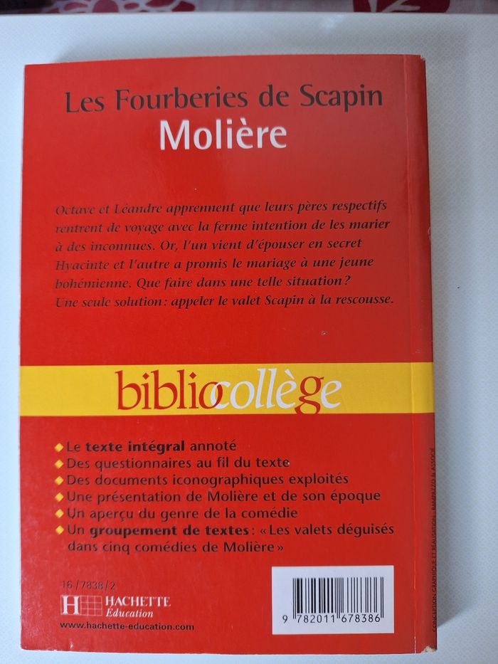 Livre Biblio collège les fourberies de Scapin, Molière - photo numéro 2