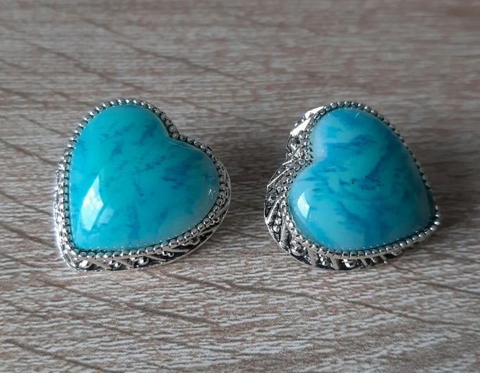 🟡 Boucles d'oreilles coeur 🚫-50% #alexegbijoux - photo numéro 3