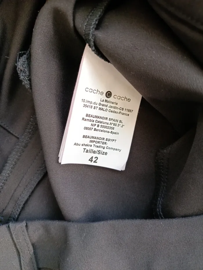 Pantalon de ville noir Cache cache taille 42 - photo numéro 4