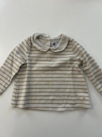 Marinière dorée Petit Bateau 18 mois