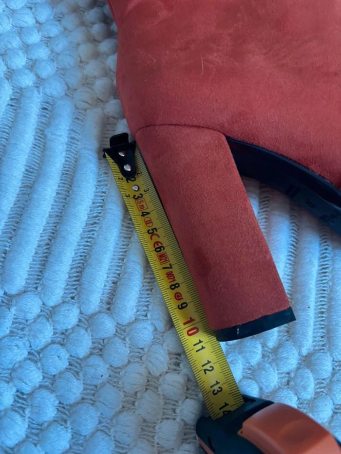 Bottines femme en daim orange 37 - photo numéro 8