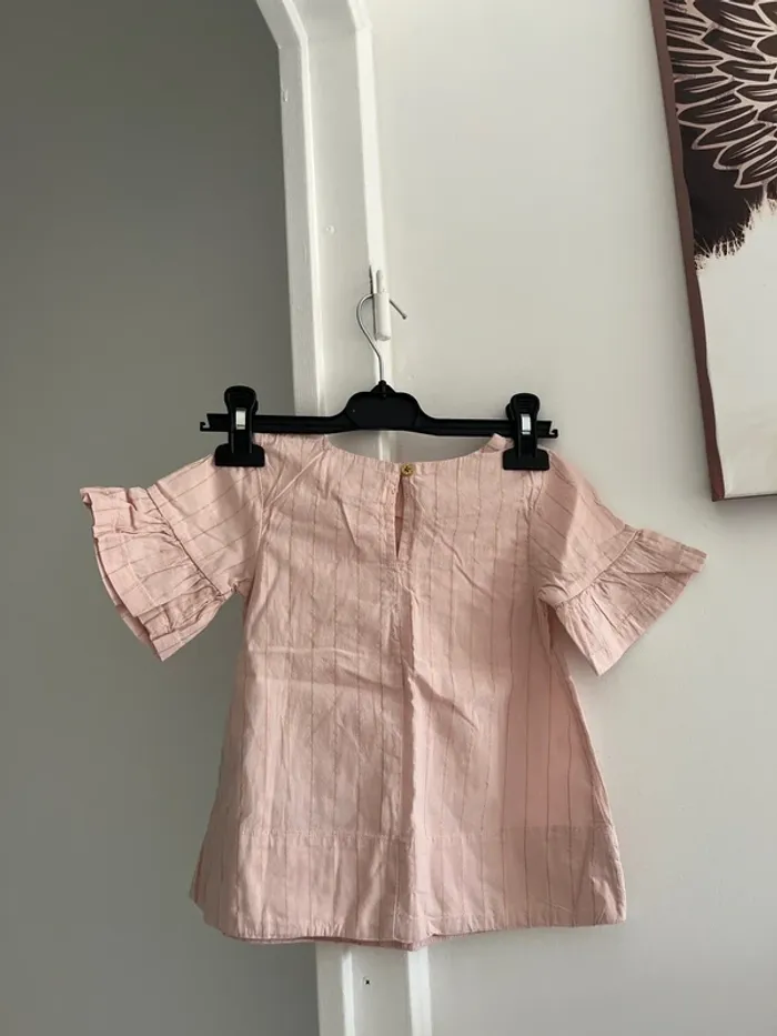 Petite robe rose clair fille 3 ans Tissaia - photo numéro 3