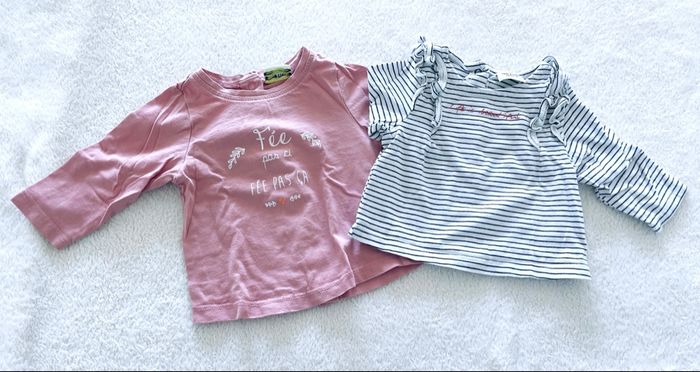 Lot de 2 tee-shirts manches longues « tape à l’œil » 3 mois