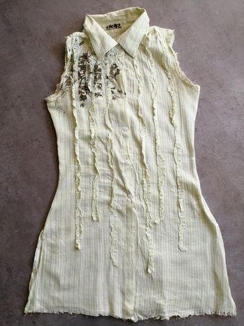 Chemisier long sans manches anis Taille 14 ans très fine  DDP