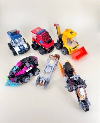 Lego Set Divers : Lot de 6 véhicules Star Wars, Super Heroes, City, Marvel en TBE