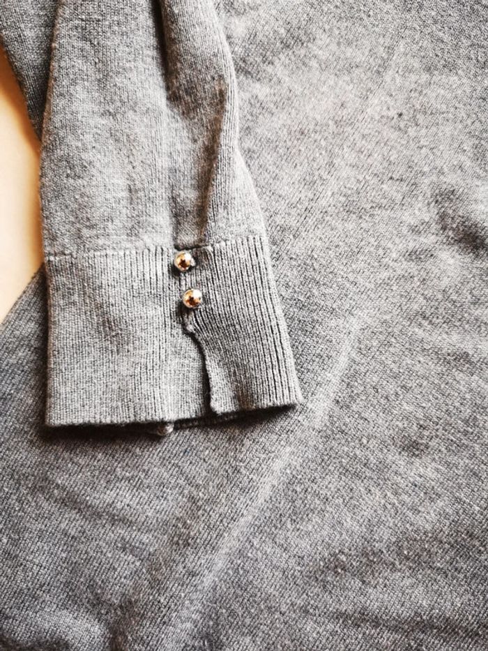 Pull gris col roulé camaïeu 36 - photo numéro 4