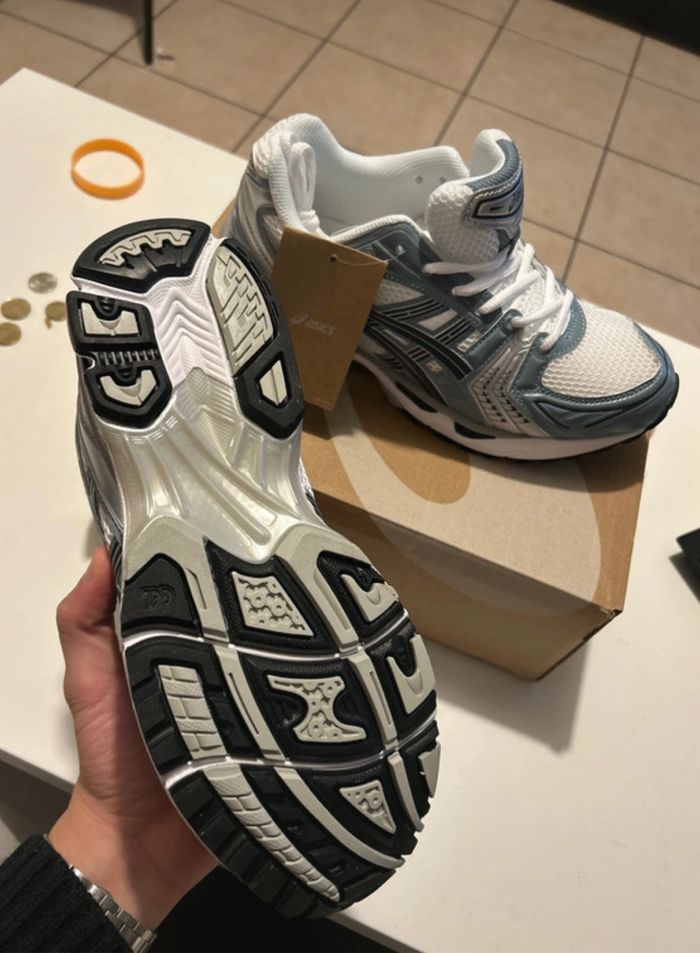 Kayano 14 asics white FJord grey - photo numéro 2