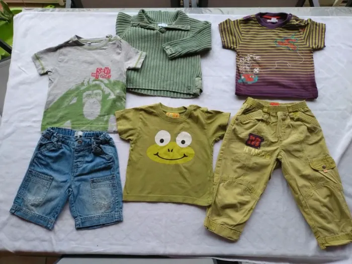 Lot 2 ensembles printemps été garçon 18 mois
