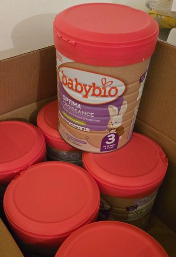 6 boites Lait Babybio optima 3 NEUF