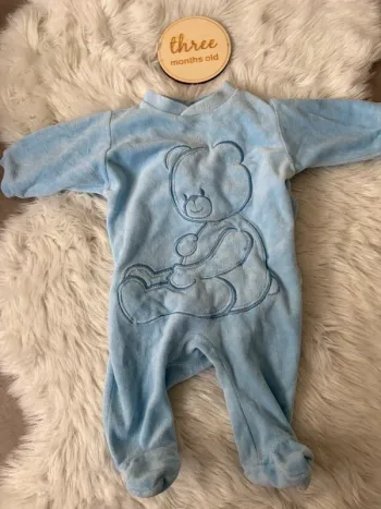 Pyjama bébé bleu ours – 3 mois 💙🐻