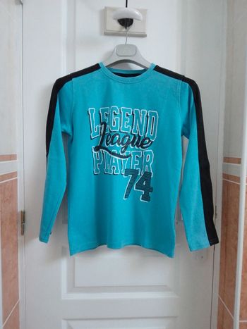 T-shirt bleu "Legend Player 74" T.12 ans