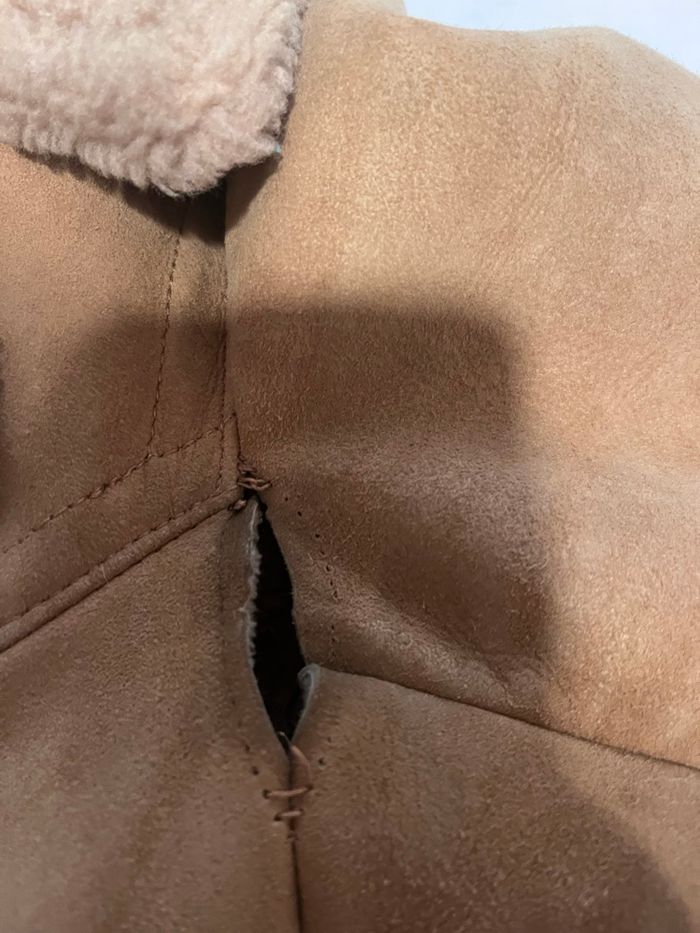 Manteau en peau camel