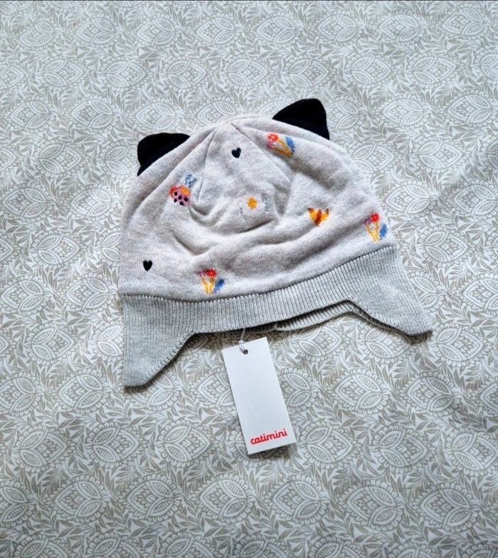 Bonnet gris à oreilles de chat Catimini T 49 - photo numéro 2