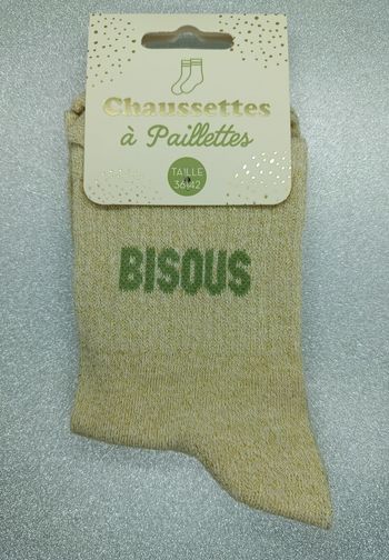 Chaussette à paillettes message
