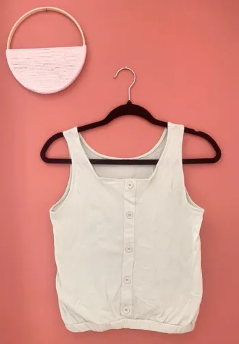 Débardeur boutonné vert pâle – Zeeman – Taille 14 ans (convient XS/S)