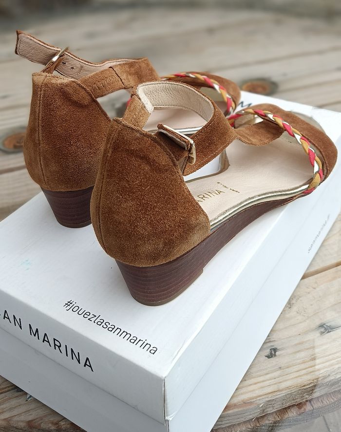 Chaussures San Marina Femme, sandales Millie, cuir, taille 38. Neuves - photo numéro 3
