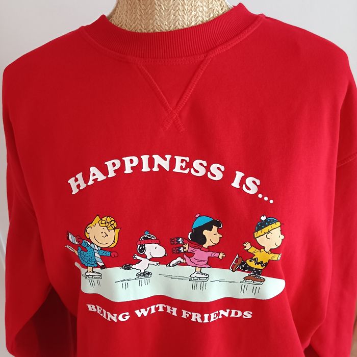 H&M Peanuts Snoopy sweat rouge - photo numéro 3