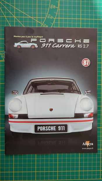 Fascicule seul sans pièce n°87 pièce détachée Porsche 911 Carrera RS 2.7 1/8 1/8ème Altaya #B37