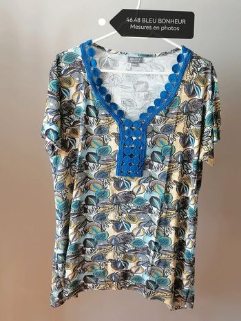 Tee Bleu Bonheur 46.48 base bleu