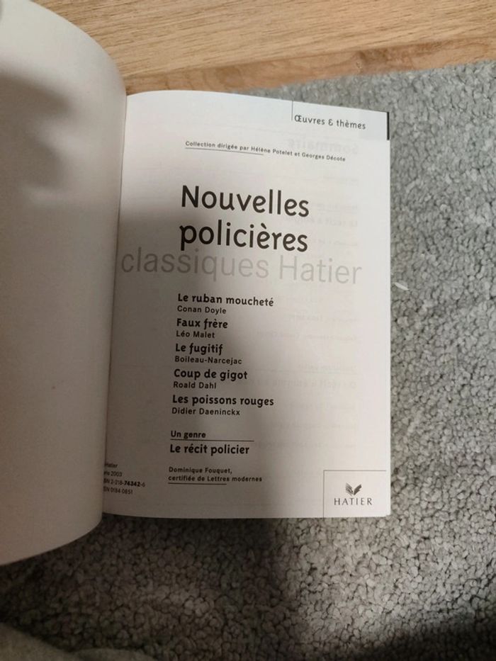 Nouvelles policières classiques hatier - photo numéro 2