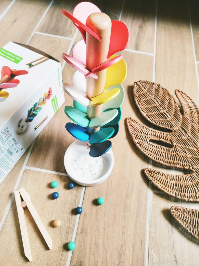 🎶Arbre à billes musical avec pétales en bois marque Vertbaudet Neuf - photo numéro 2
