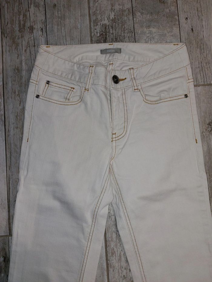 Jean blanc crème - photo numéro 2