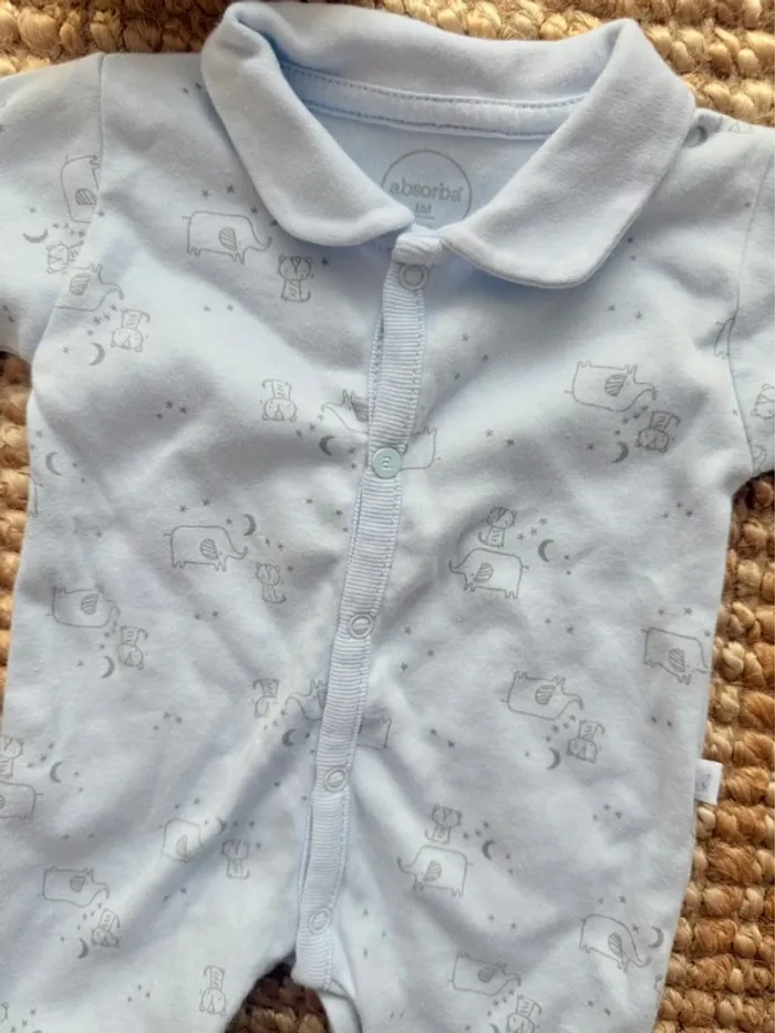 Pyjama coton Absorba 1mois / 54cm - photo numéro 2