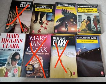 Lot de 5 livres policiers Mary Higgins clark