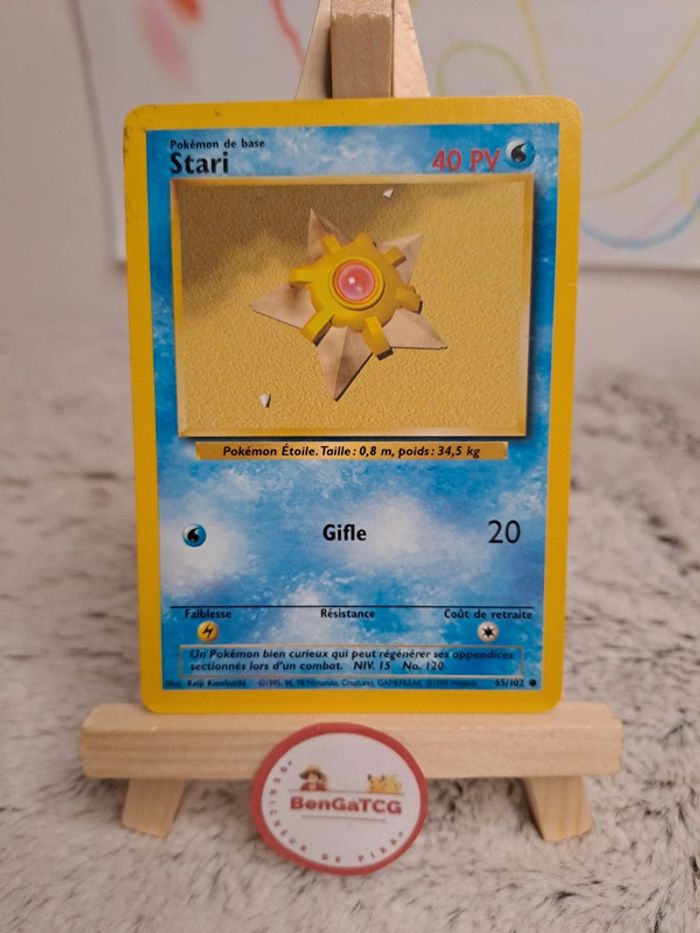 Carte Pokémon Stari 65/102 Set de base ed2 Wizards Fr