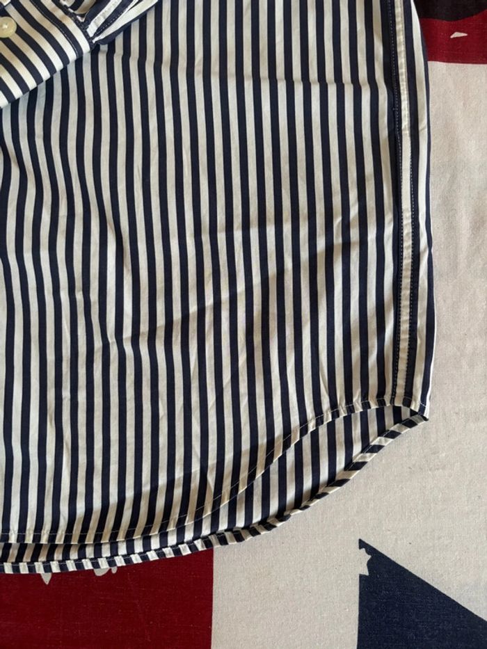 Chemise Eden Park rayée blanche et bleu - Taille L - photo numéro 12