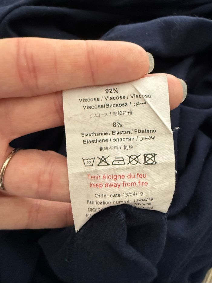 Combinaison grossesse & allaitement Envie de Fraise - taille 36/38 - bleu marine - photo numéro 5