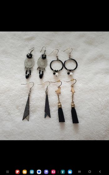 Lot de 8 paires de boucles d'oreilles