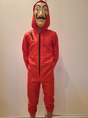 Déguisement La Casa de Papel, la combinaison 140cm, tee-shirts taille XS, masque taille unique, excellent état