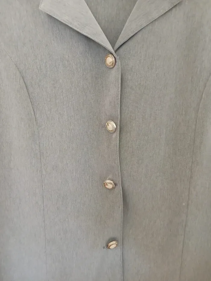 Veste vintage gris M chic doré et ocre - photo numéro 2